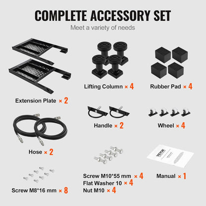 VEVOR 7000LB Portable Car Lift, 26.8" Heavy Duty Garage Jack