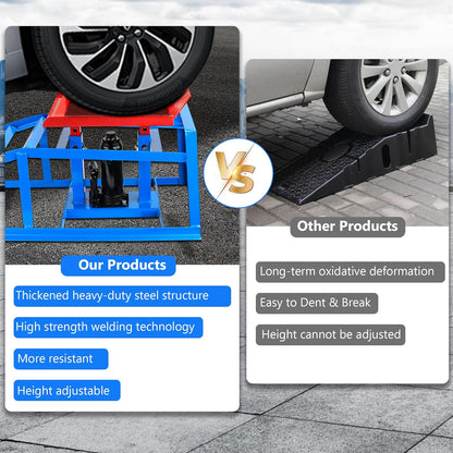 2PCS 5T Hydraulic Car Ramps, 11060lbs Heavy Duty Lift Set