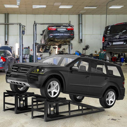 2PCS 5T Hydraulic Car Ramps, 11060lbs Heavy Duty Lift Set