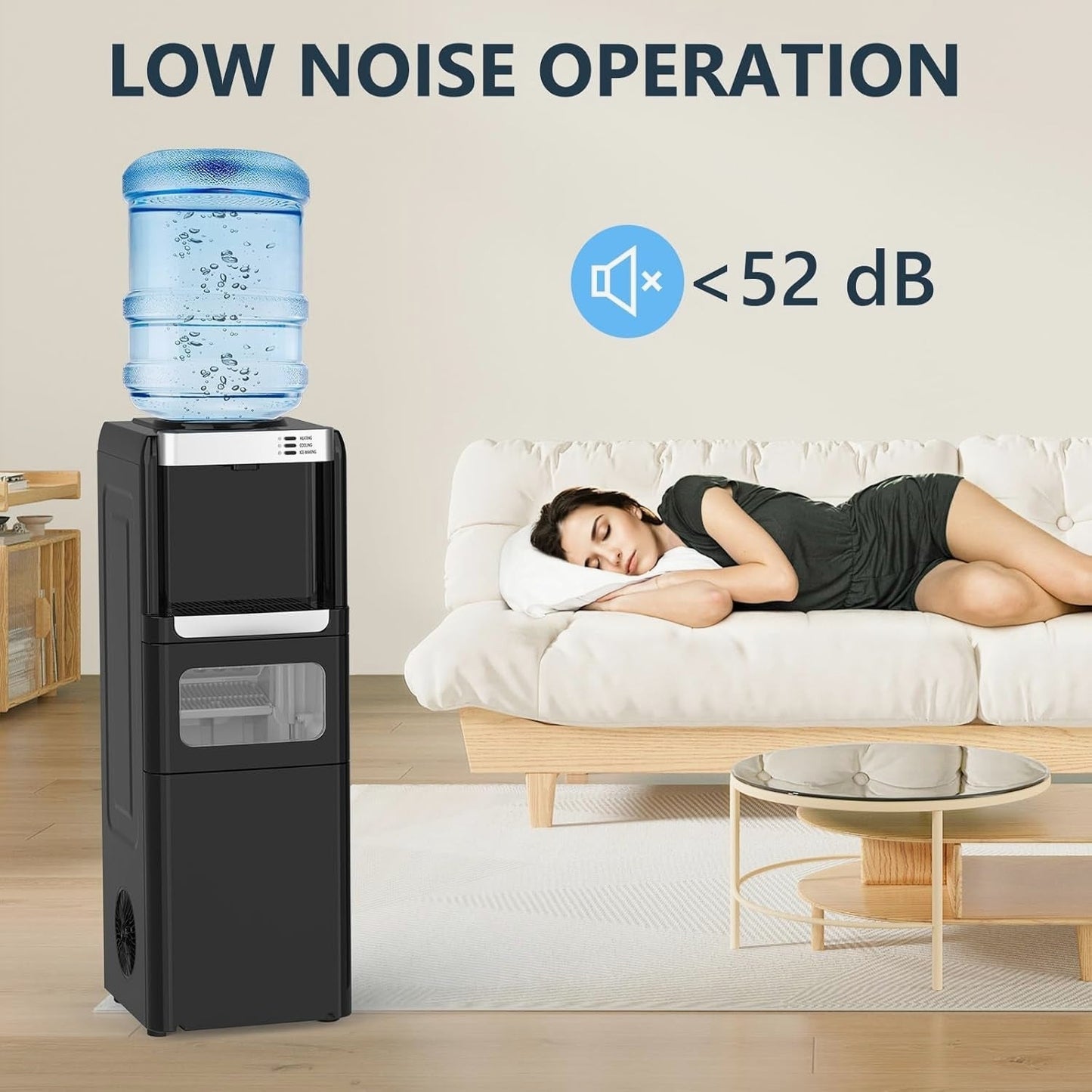 3-in-1 water dispenser and ice maker